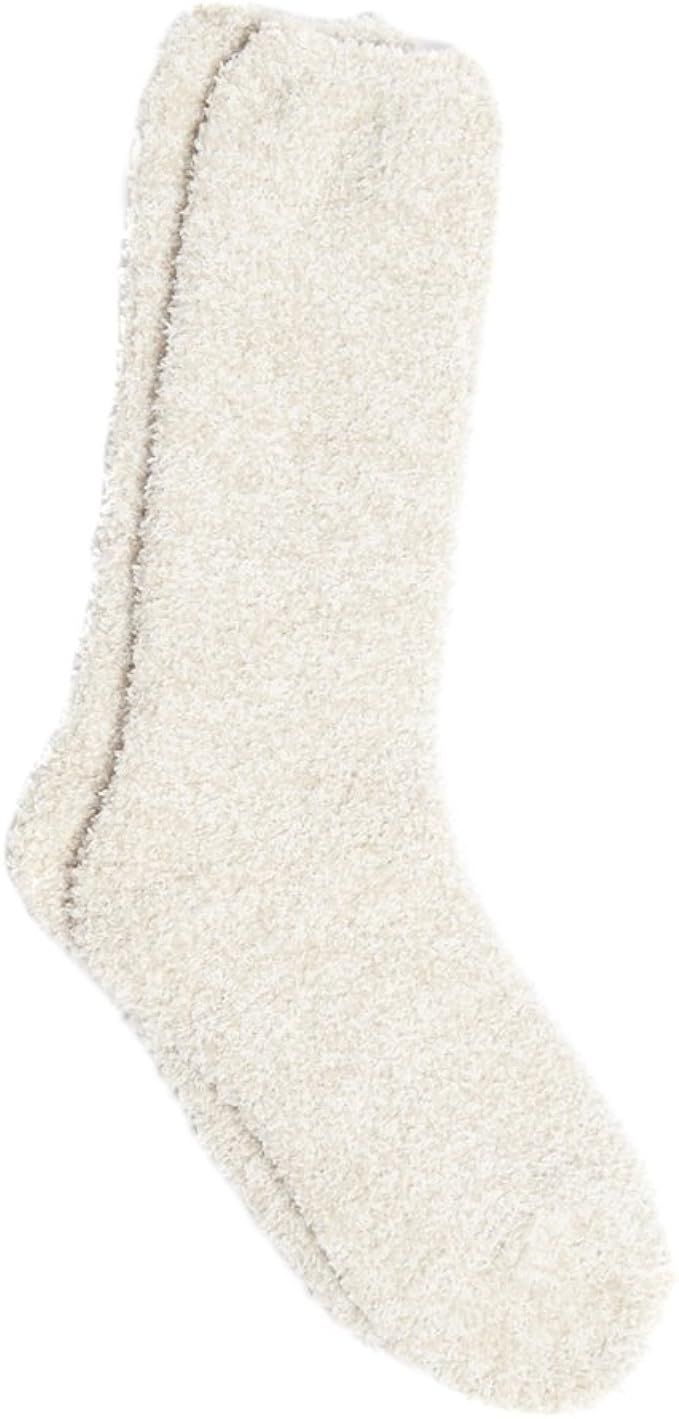Amazon.com: Barefoot Dreams Cozychic Women's Heathered Socks, Stone-White : Clothing, Shoes & Jew... | Amazon (US)