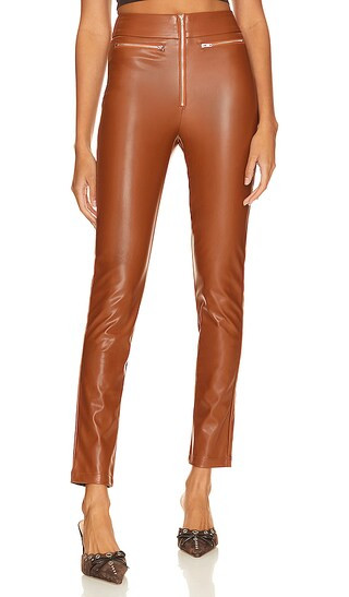 Adonia Zipper Front Pant in Camel | Revolve Clothing (Global)