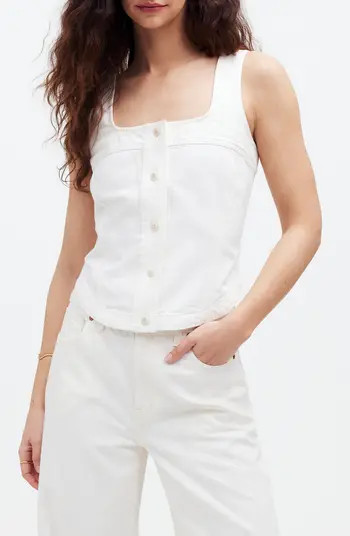 Madewell Sleeveless Denim Button-Up Top | Nordstrom | Nordstrom