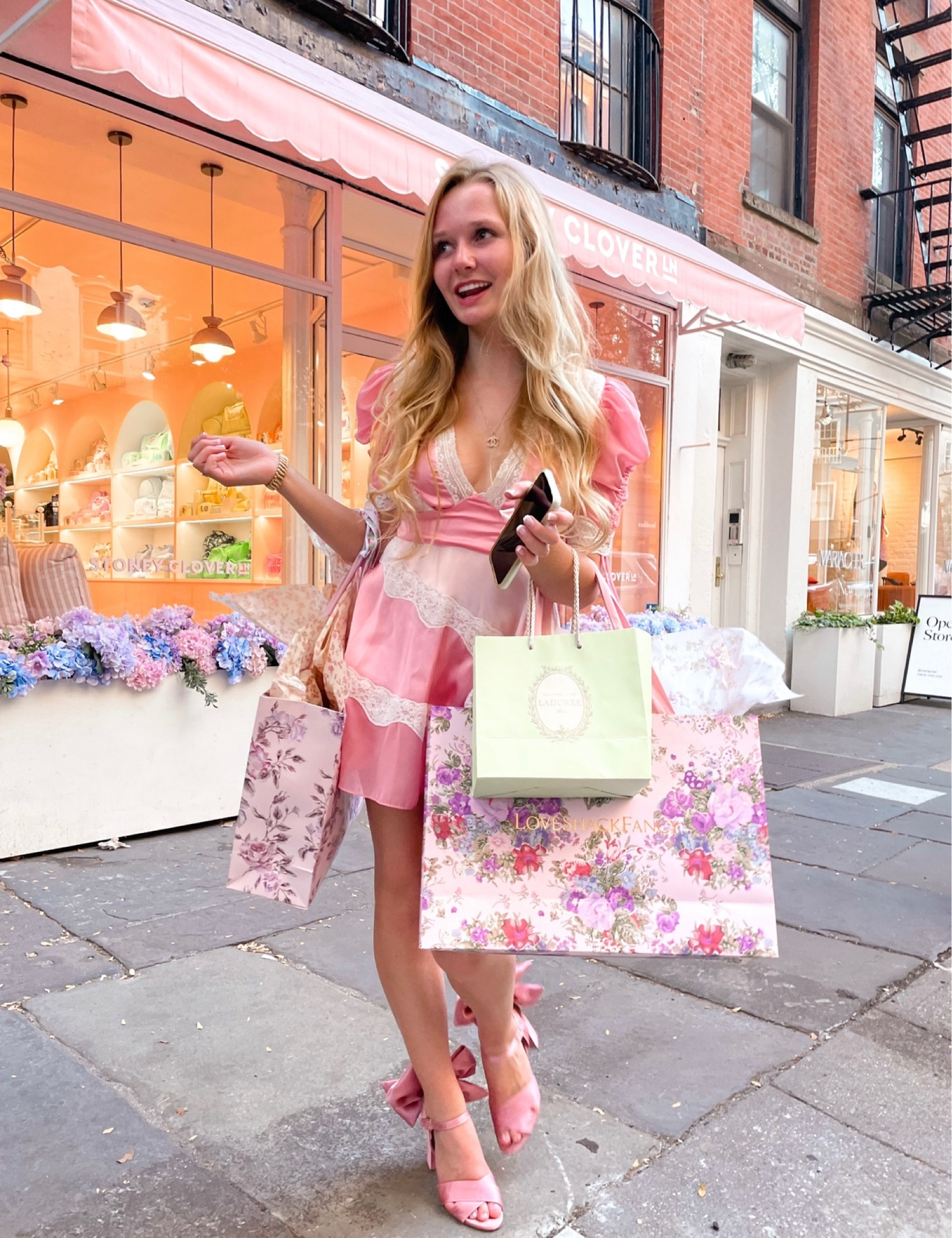One of the outfits I wore shopping in nyc!!💝💝 this loveshack dress will forever be one of my favorites🥹✨ so perfect for every occasion!! and omg these shoes!! And they’re on sale toooo😍 get them while you still can!!💗💗💗

#LTKsalealert #LTKSeasonal #LTKGiftGuide