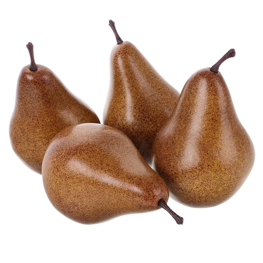 VOSAREA 4pcs Artificial Pears Lifelike Fake Fruit Models for Home Office Restaurant Decor Versati... | Amazon (US)