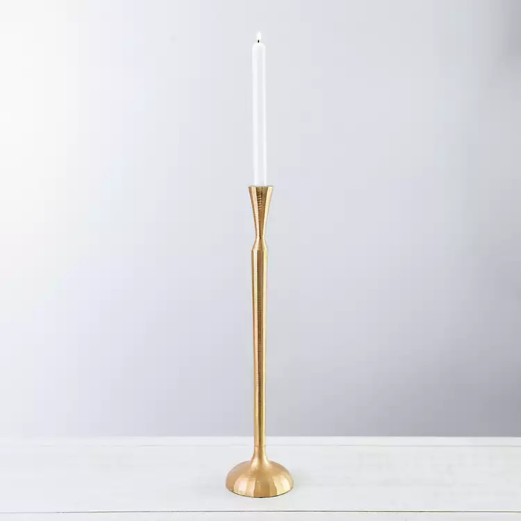Gold Metal Taper Candle Holder, 21 in. | Kirkland's Home