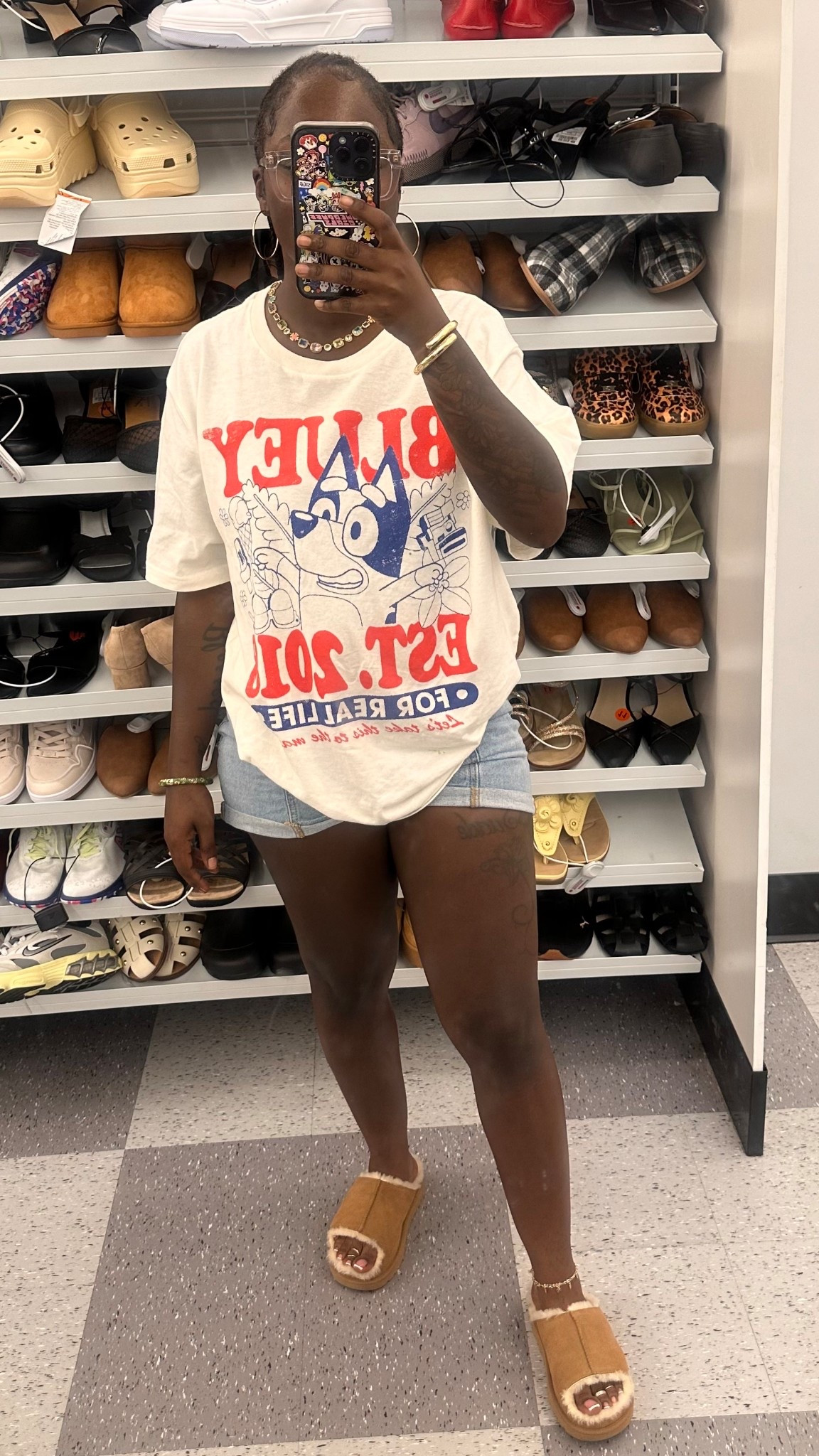 Bluey is a staple in this house and no slander will be tolerated lol. But between the shirt and my Greenport ugg slide I was comfortable. 

#LTKFallSale #LTKKids #LTKFamily