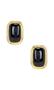 Heaven Mayhem Ribbon Earrings in Black & Gold from Revolve.com | Revolve Clothing (Global)
