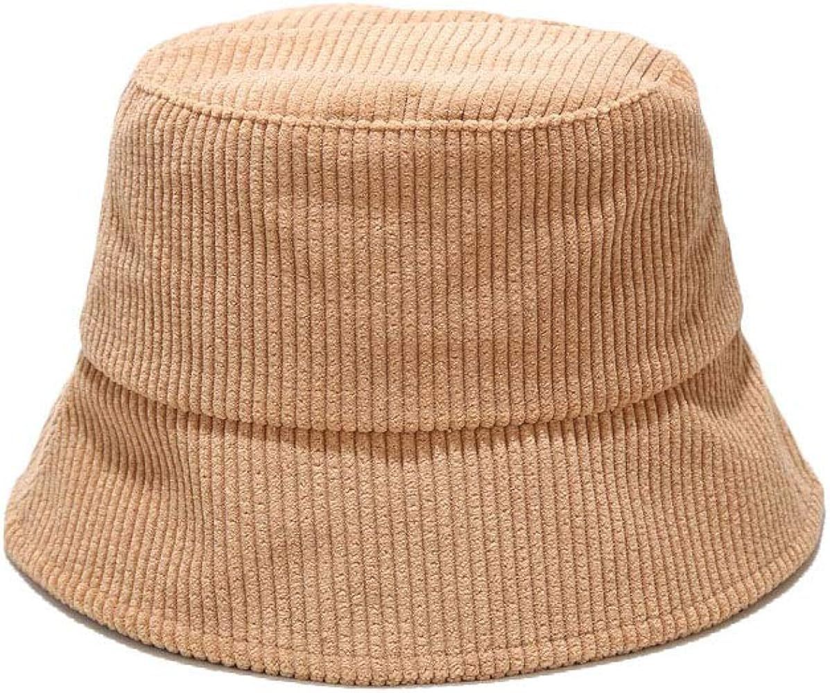 Womens All Seasons Sunhat Windproof Corduroy Bucket Hat Cap (Khaki, One Size) at Amazon Women’s... | Amazon (US)