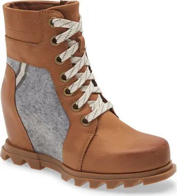 SOREL Joan of Arctic Waterproof Wedge III Lexie Lace-Up Bootie | Nordstrom | Nordstrom