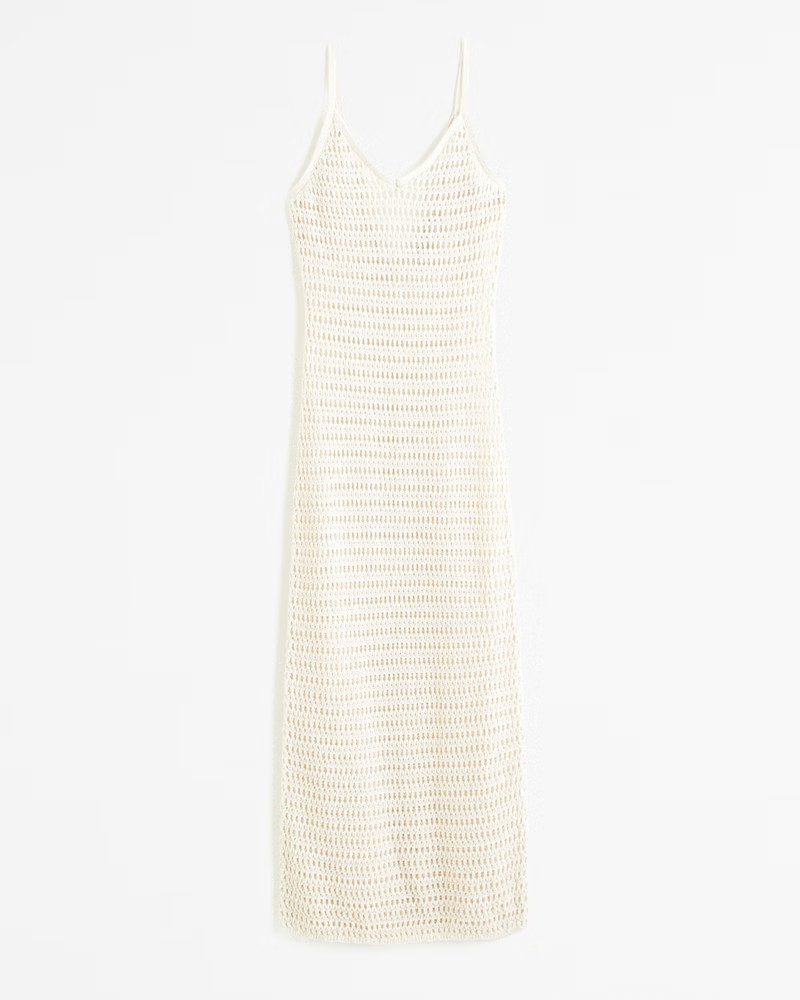 Women's Crochet-Style Midi Dress Coverup | Women's Swimwear | Abercrombie.com | Abercrombie & Fitch (US)