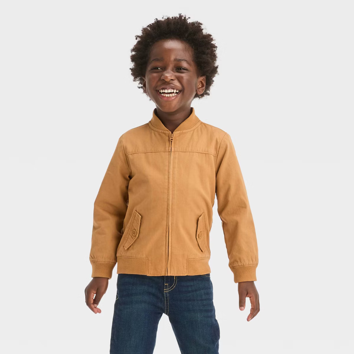 OshKosh B'gosh Toddler Boys' Jersey Lined Bomber Jacket - Brown | Target