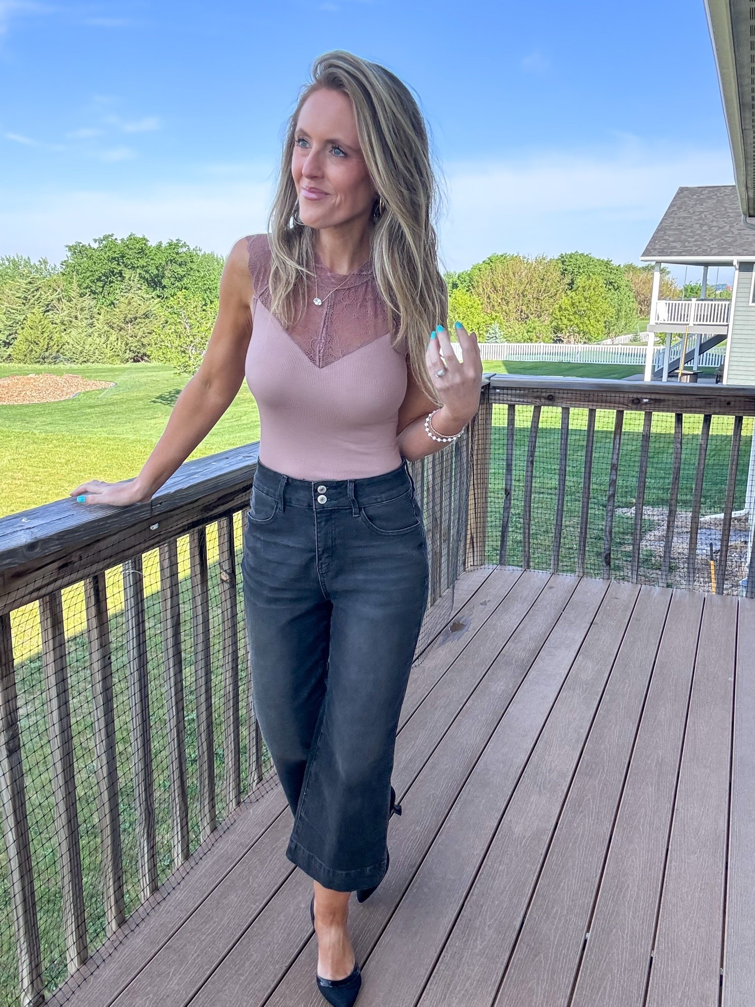 Date night look ✔️ Loving this mocha colored bodysuit paired with this black cropped denim! The detailing on the top is so pretty! Wearing an xsmall in the bodysuit and a 4 in the denim.

As an Amazon Influencer I earn commission on qualifying purchases.

Date night outfit inspo, spring fashion, summer date night look, light brown bodysuit, black denim, mom style, neutral outfit inspo

#LTKootd #LTKOver40 #LTKMidsize