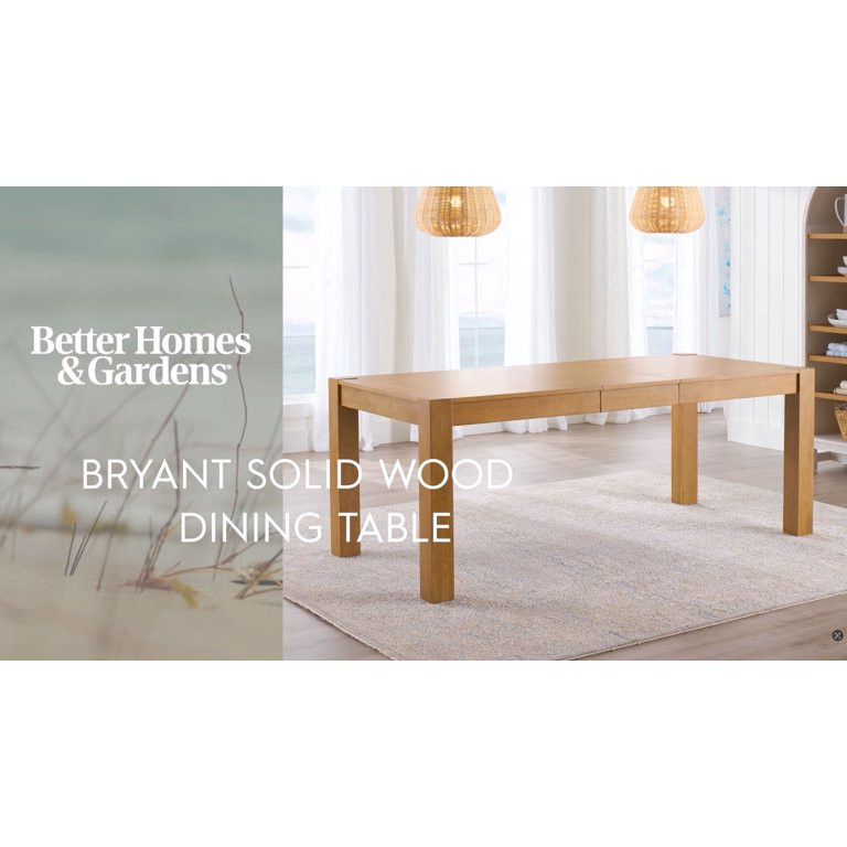 Better Homes & Gardens Bryant Solid Wood Extendable Dining Table, Walnut Finish | Walmart (US)