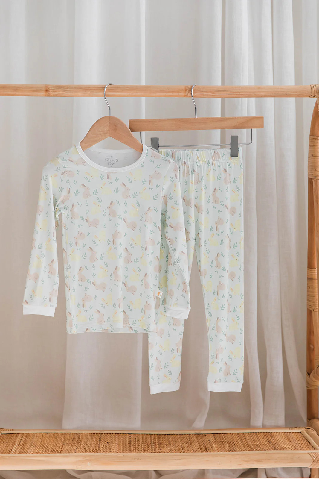 Sage Bunny Easter Two-Piece Loungewear Set | Ollie's Day
