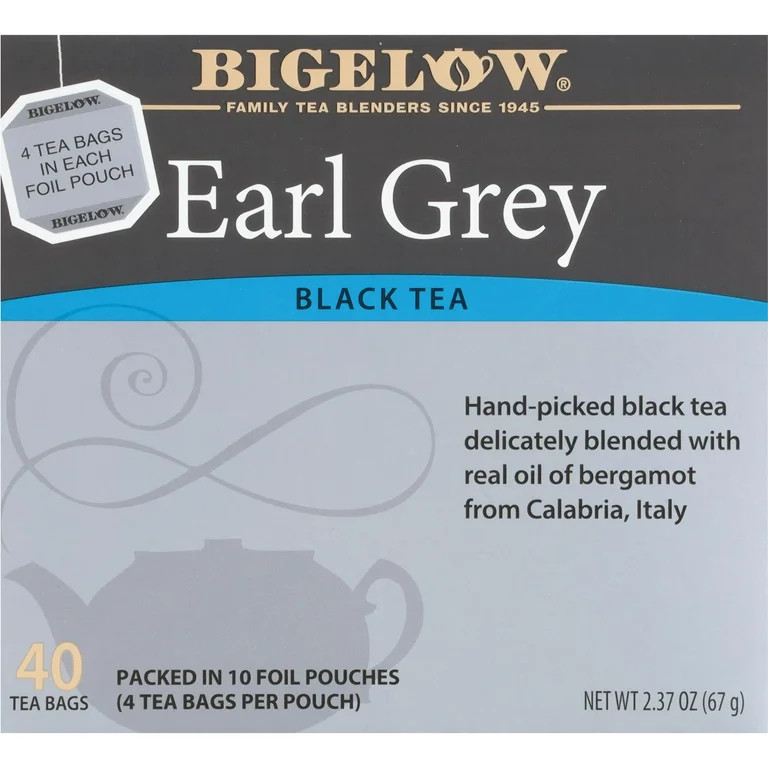Bigelow Earl Grey, Black Tea Bags, 40 Count | Walmart (US)
