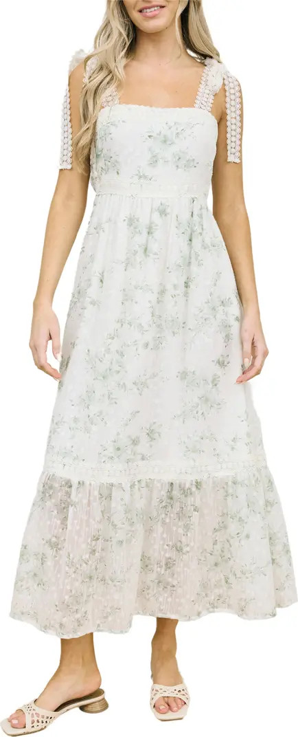 Floral Tie Strap Empire Waist Maxi Dress | Nordstrom Rack