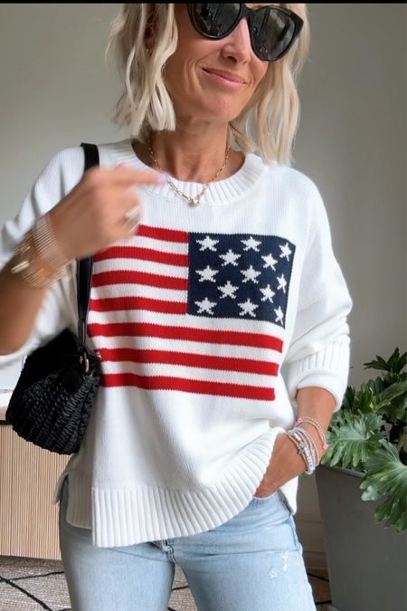 USA sweater
Memorial Day
American flag
Target find
Summer style
Straw tote

#LTKOver40 #LTKStyleTip #LTKFindsUnder50