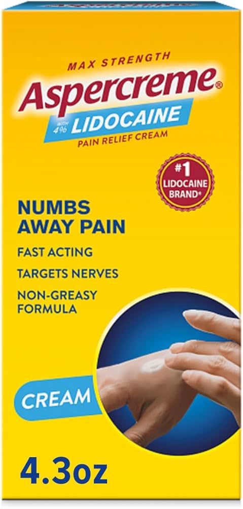 Aspercreme with Lidocaine Maximum Strength Pain Relief Cream, 4.3 Oz | Amazon (US)