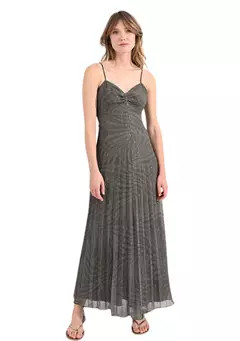Molly Bracken Women's Sleeveless V-Neck Mesh Maxi Dress | Belk