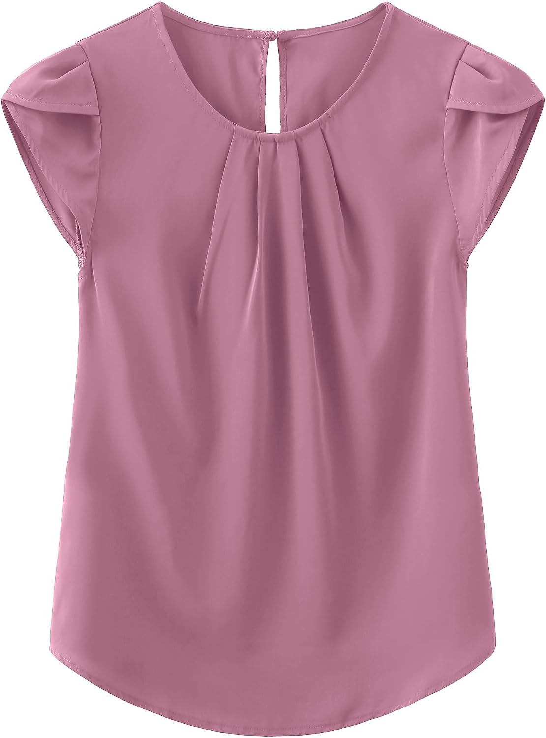 TASAMO Womens Tops Boho Pleated Shirts Dressy Casual Cap Sleeve Blouses | Amazon (US)