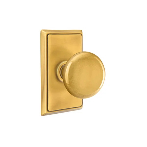 Emtek Dummy Knobset w/ Rectangular Rosette and Providence Knob | Wayfair North America