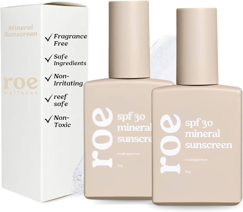 Roe Wellness- Baby Mineral Sunscreen SPF 30 Clean Ingredients | Non-Greasy, Reef Safe, Paraben-Fr... | Amazon (US)