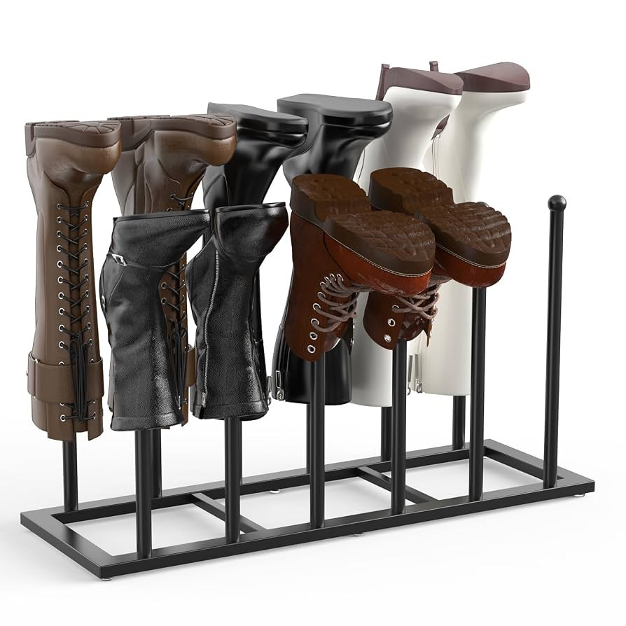 Boot Rack, 19.5 Inches Boot Rack Organizer Tall Boots, Stainless Steel Boot Storage Holder, Free ... | Amazon (US)