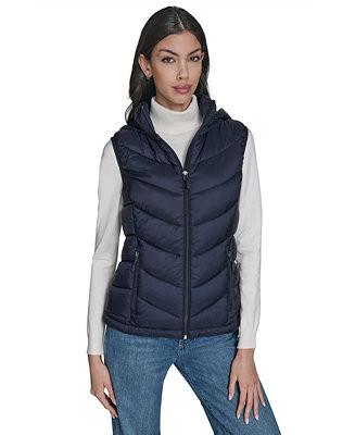 Women's Packable Hooded Puffer Vest | Macy's