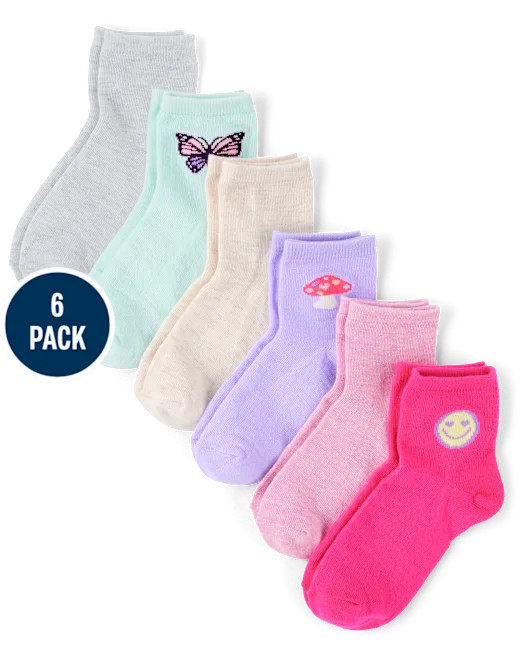 Girls Icon Midi Socks 6-Pack - multi | The Children's Place