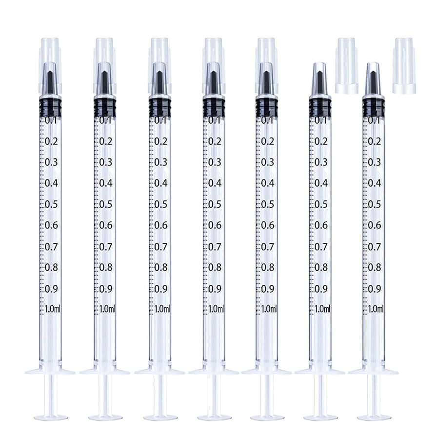 1ml Syringe Without Needle, 1ml Syringe for Liquids, Syringes for Scientific Labs, Measuring Liqu... | Amazon (US)