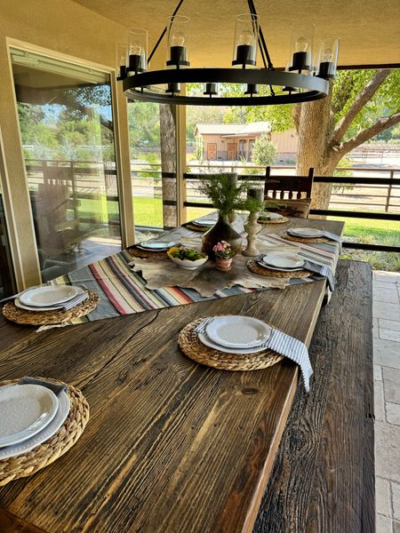 Southwestern Table Decor

rustic | western | cowboy | cowgirl | farmhouse | dinner party | table decor | serve ware | cowhide | wagon wheel chandelierr

#LTKFindsUnder50 #LTKHome #LTKStyleTip