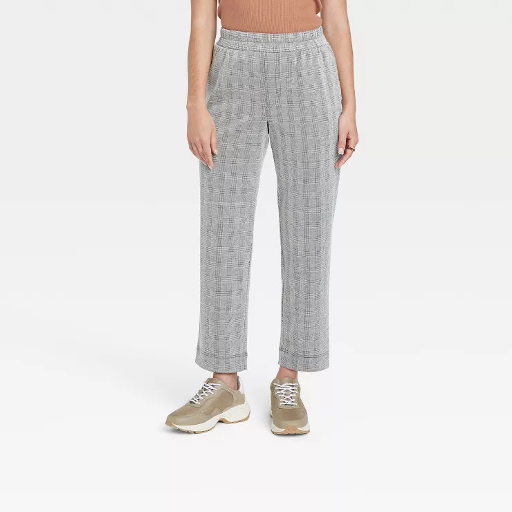 Women's High-Rise Slim Straight Fit Ankle Pull-On Pants - A New Day™ Gray | Target