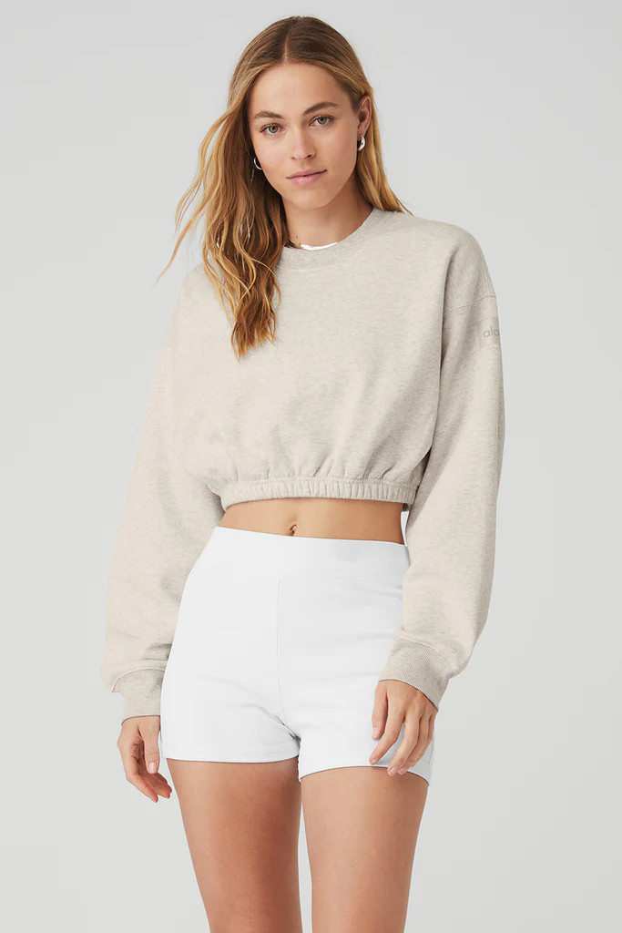 Devotion Crew Neck Pullover - Oatmeal Heather | Alo Yoga (US)