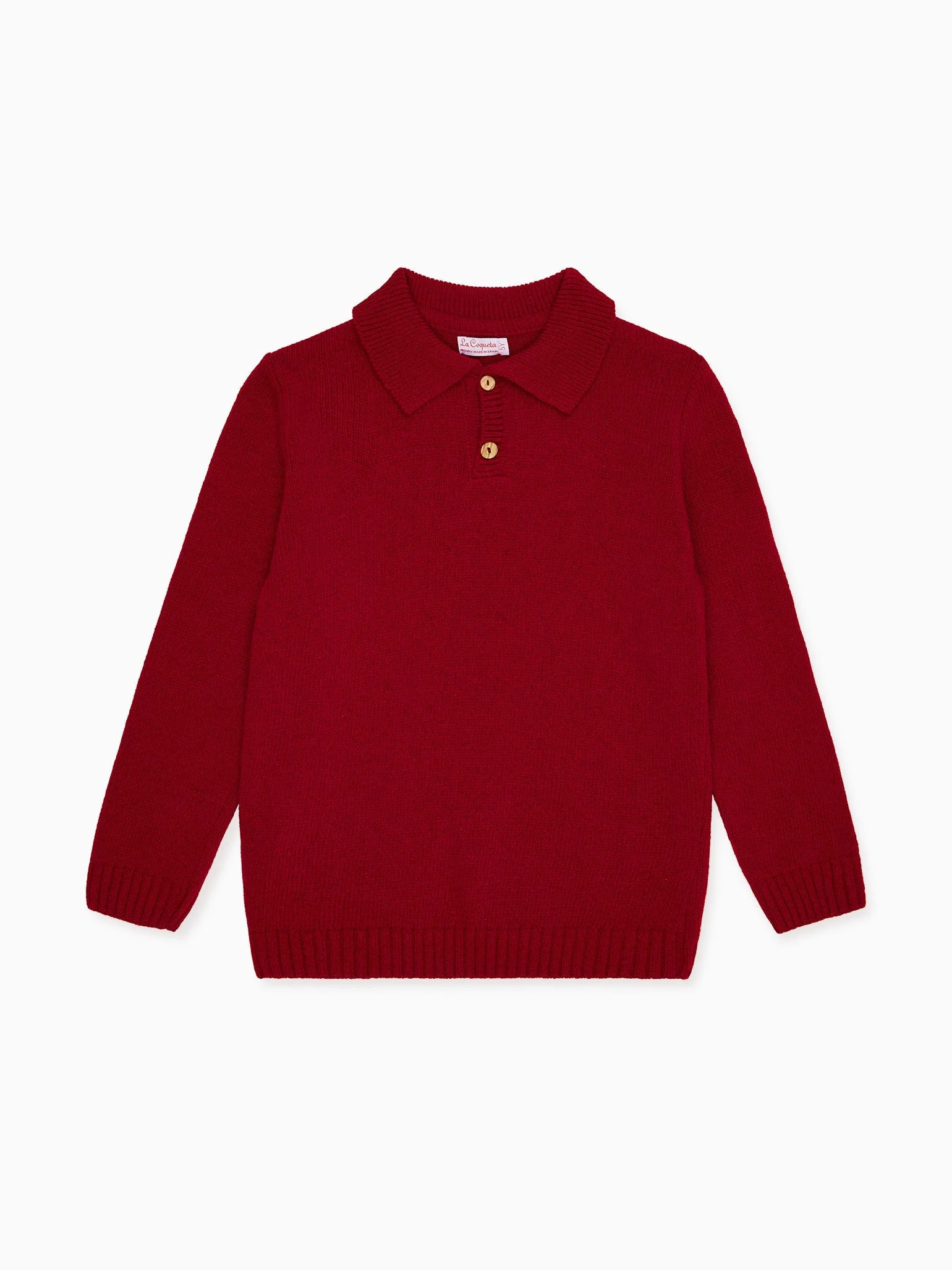 Burgundy Brio Merino Boy Sweater | La Coqueta (US)