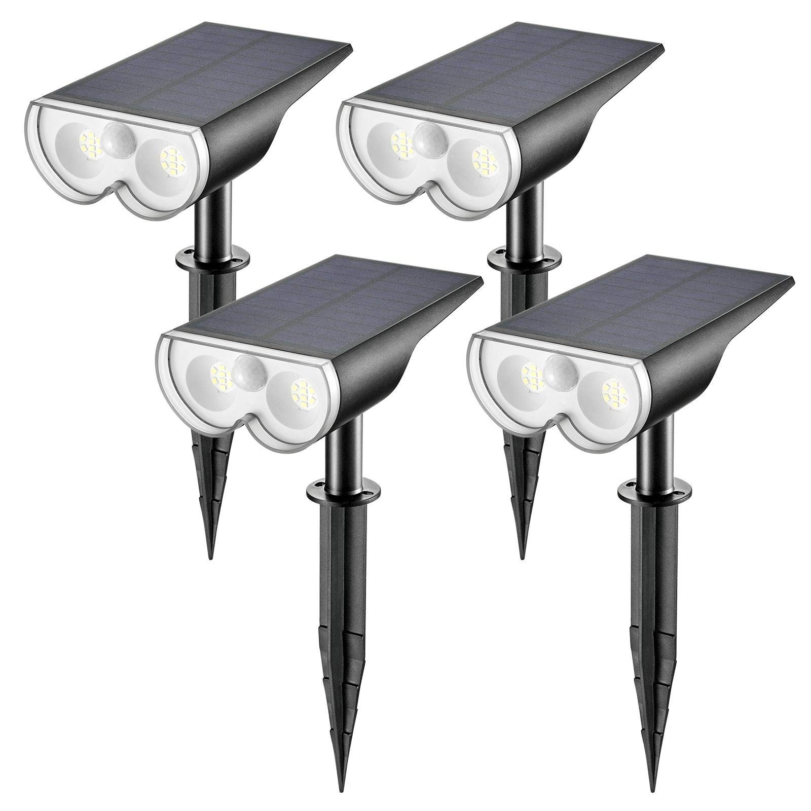 StarRay LED Solar Motion Sensor Landscape Spotlights – 4 Pack | Linkind
