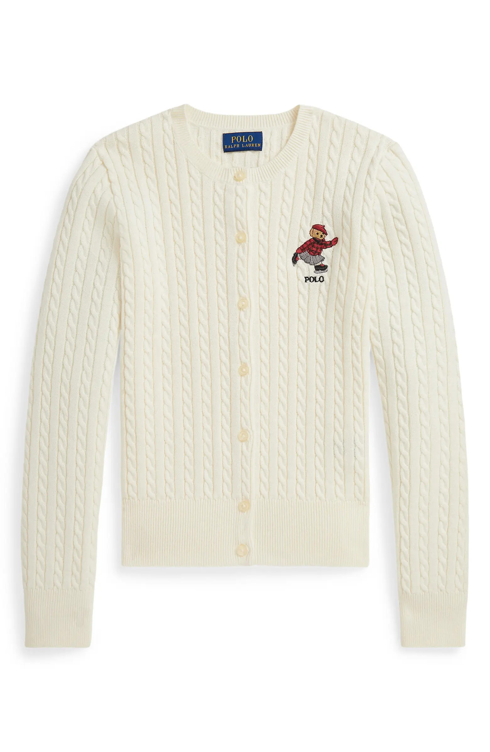 Polo Ralph Lauren Kids' Cable Knit Cotton Cardigan | Nordstrom | Nordstrom