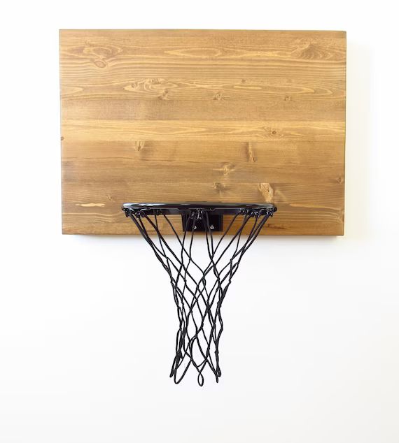 Original Wood Basketball Hoop. Wood Wall Mounted Basketball | Etsy | Etsy (US)