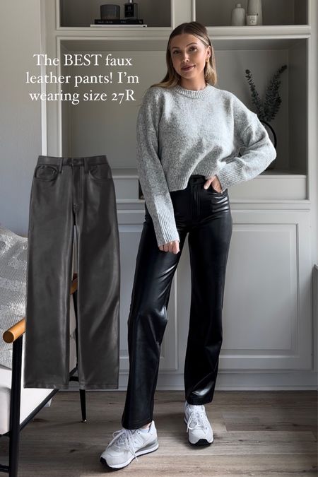 ABERCROMBIE SALE - code AFKATHLEEN for extra 15% off
Faux leather pants size 27R | sweater in S | size up in new balance sneakers

#LTKCyberWeek #LTKstyletip #LTKfindsunder100