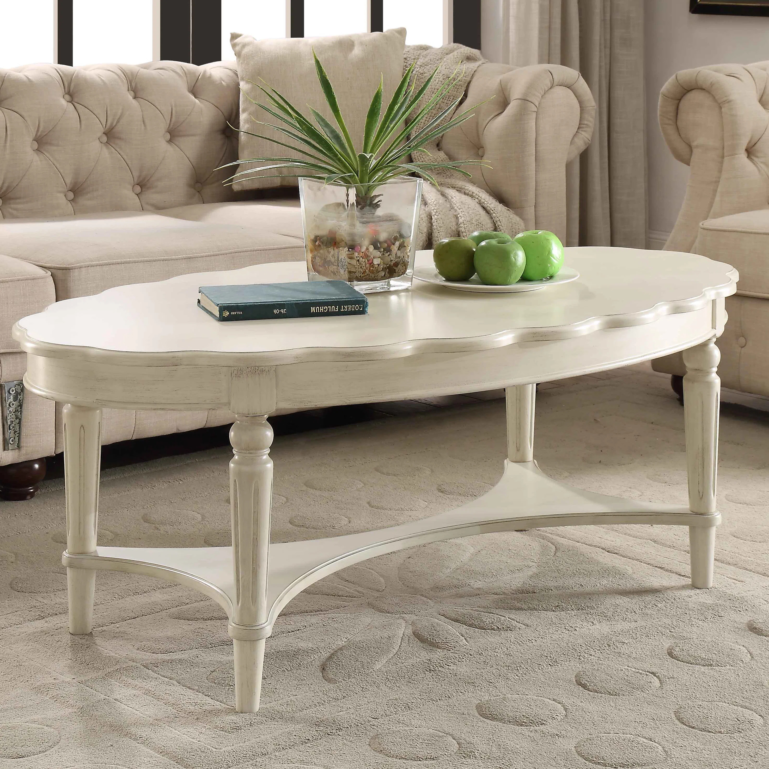 ACME Fordon Coffee Table, Antique White | Wayfair North America