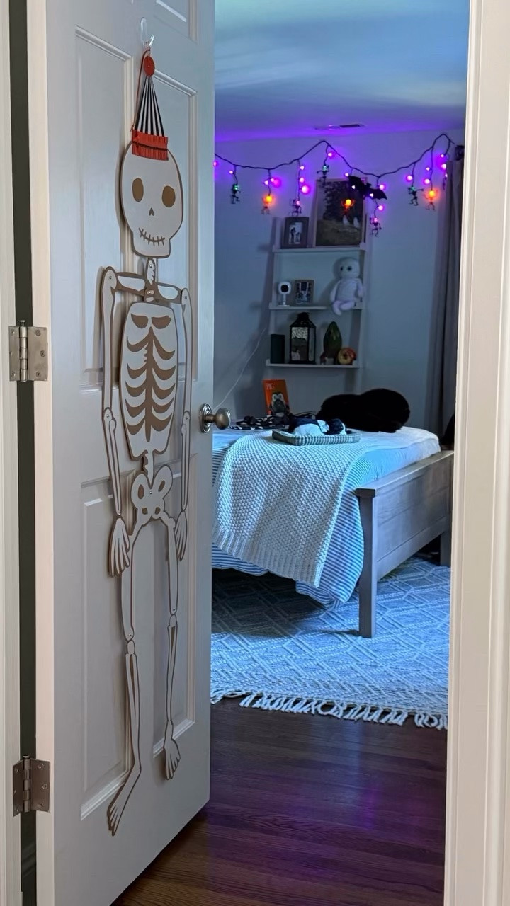 Kids Halloween decor 👻 bought the skeleton at homegoods, but also found online! If something isn’t linked, it’s probably from homegoods 😅