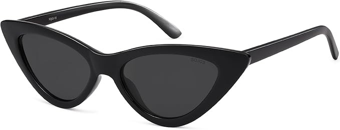 SOJOS Retro Vintage Narrow Cat Eye Sunglasses for Women Clout Goggles Plastic Frame SJ2044 | Amazon (US)