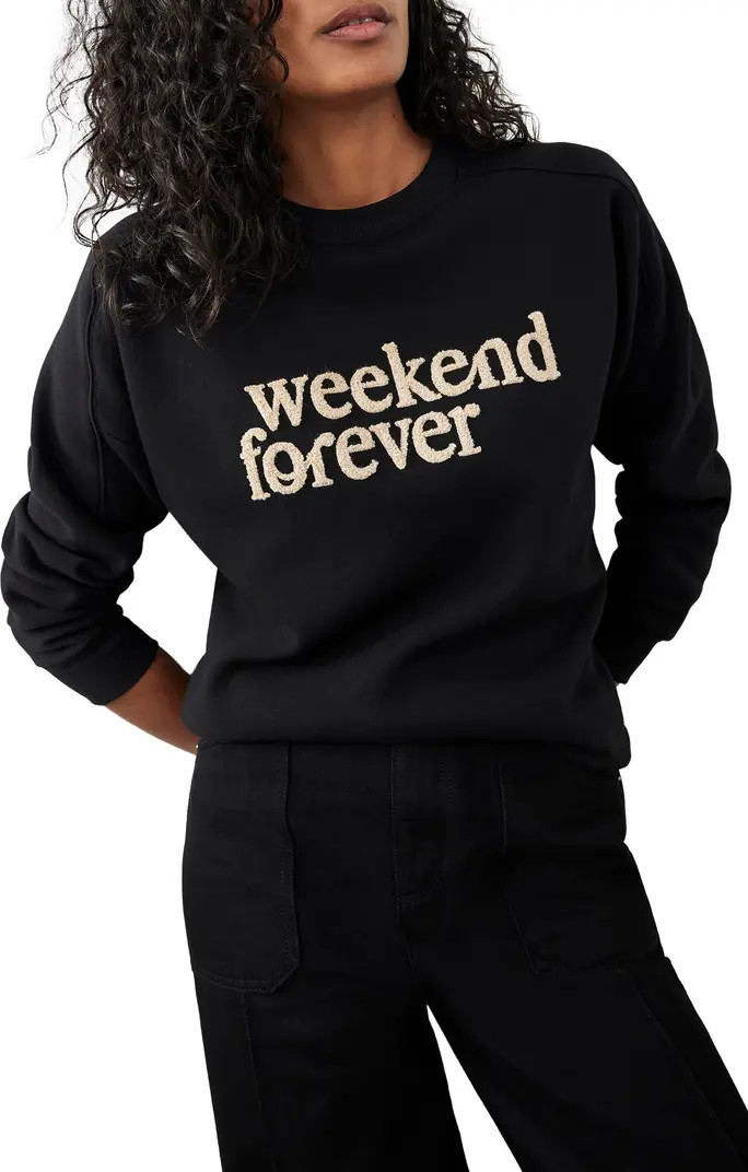 MINT VELVET "Weekend Forever" Slogan Sweatshirt | Nordstrom | Nordstrom