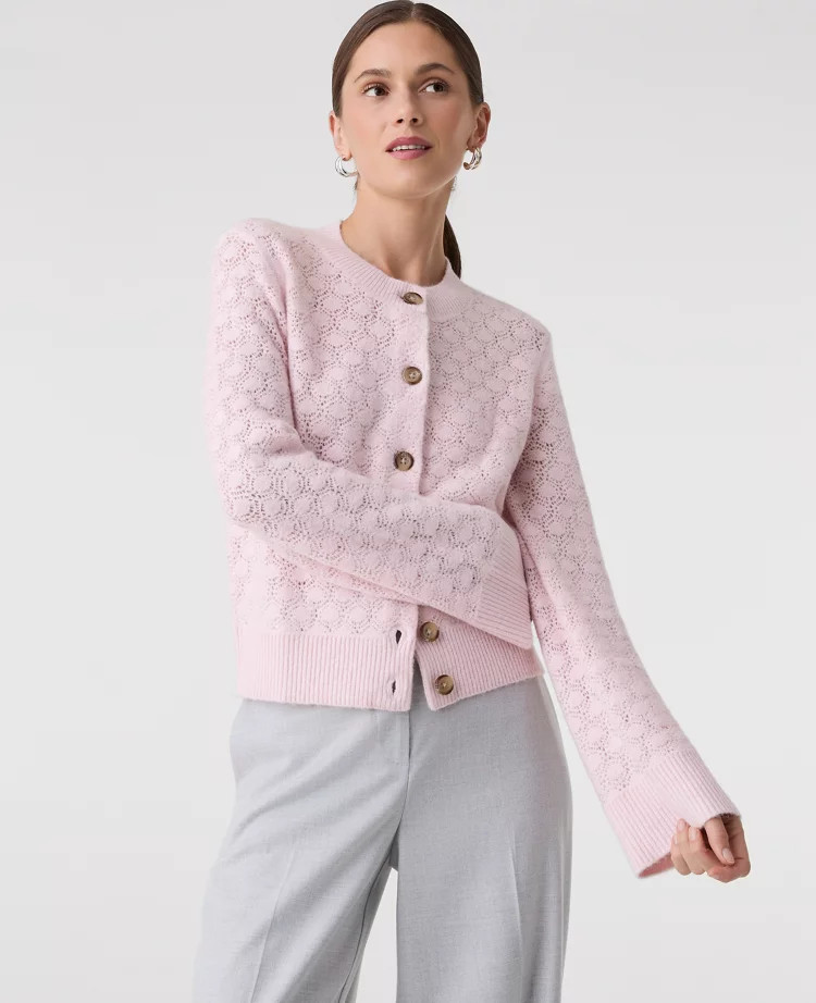 Honeycomb Stitch Cardigan | Ann Taylor