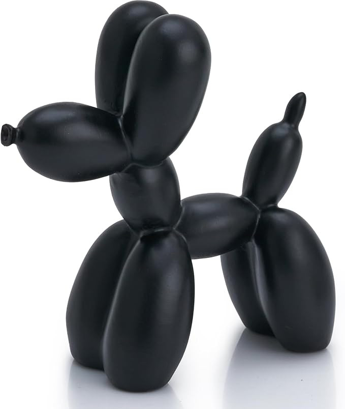 Black Balloon Dog Statue Decor, 4 inch Small Knick Knacks Balloon Dog Animal for Desk Shelf Decor | Amazon (US)