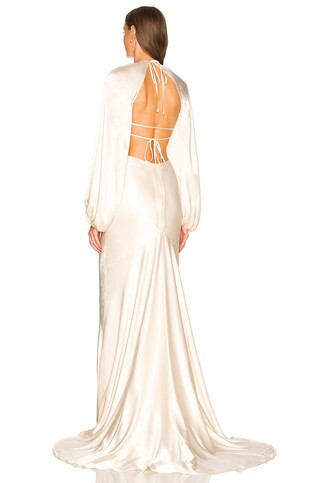 Shona Joy La Lune Balloon Sleeve Open Back Maxi Dress in Cream from Revolve.com | Revolve Clothing (Global)