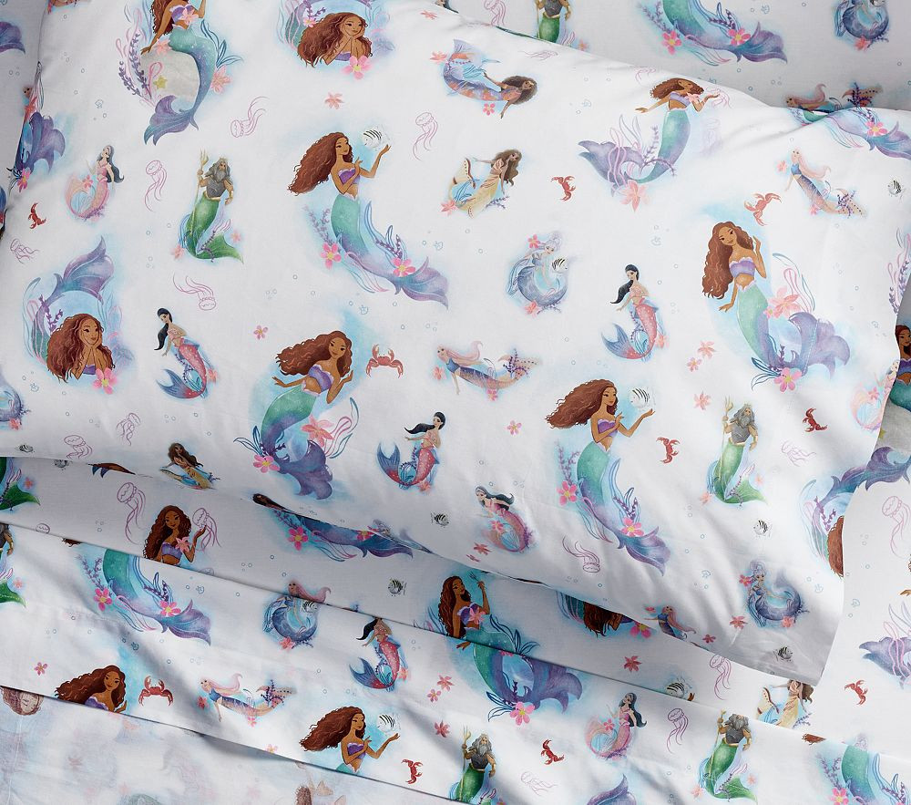 Disney The Little Mermaid Organic Sheet Set | Pottery Barn Kids