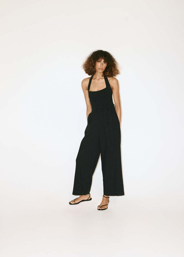 Halter-neck jumpsuit with belt black - Women - M - MANGO | Mango (US/MX/AU)