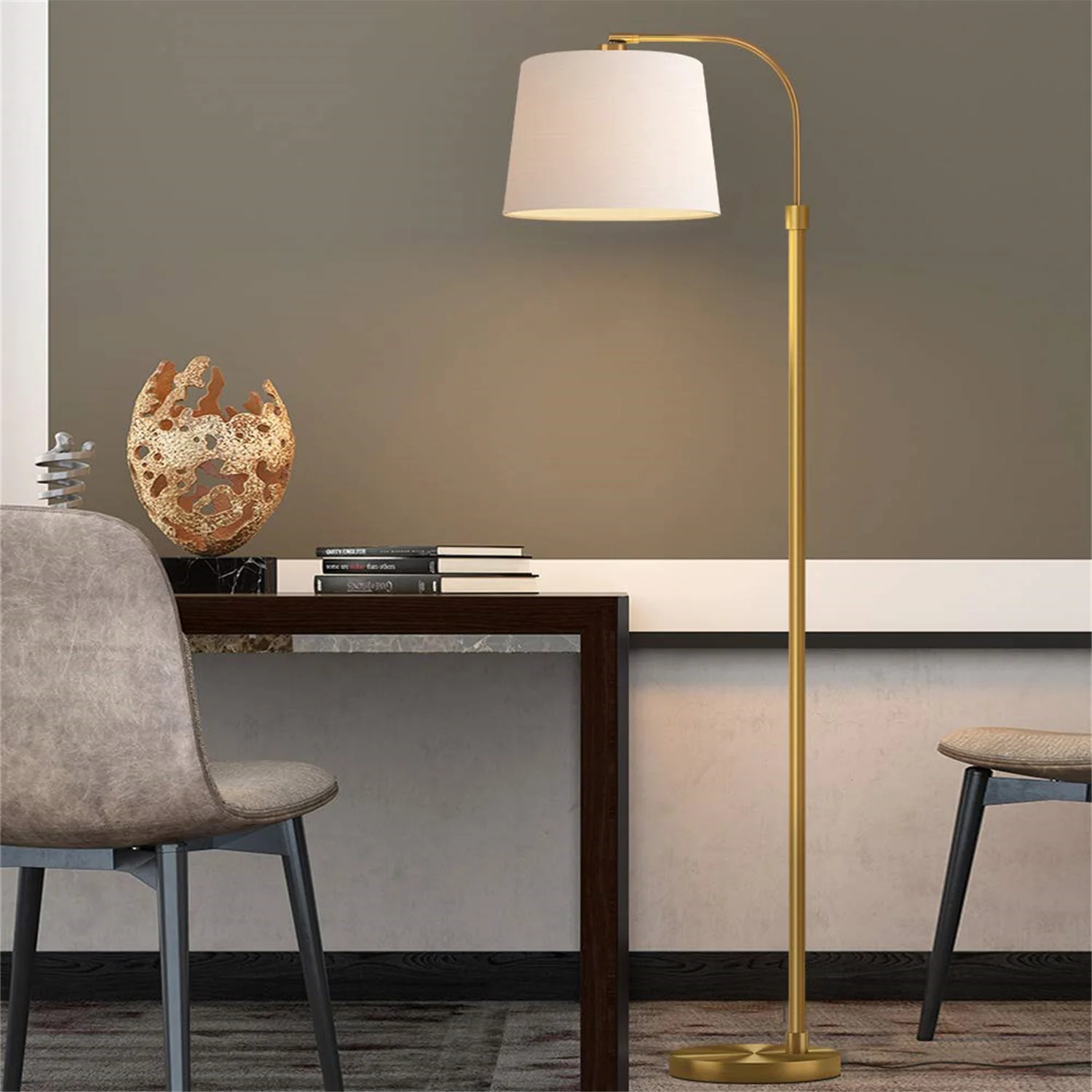 Everly Quinn 62.5'' Gold LED Task Floor Lamp | Wayfair | Wayfair North America