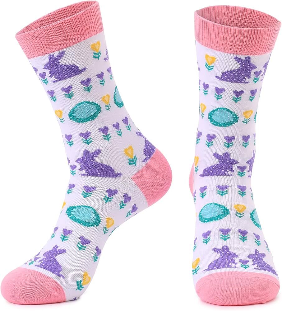 Funny Socks for Women,Easter Bunny Socks,Dog Mom Socks Fun Stocking Stuffer Socks | Amazon (US)