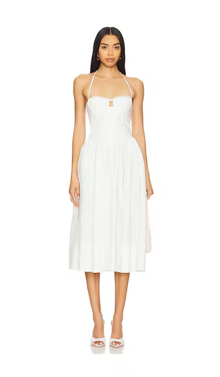Paz Midi Dress in White | Revolve Clothing (Global)