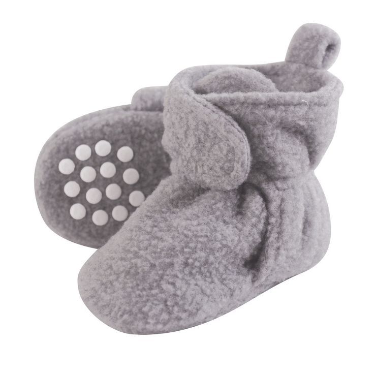 Luvable Friends Baby and Toddler Cozy Fleece Booties, Heather Gray | Target
