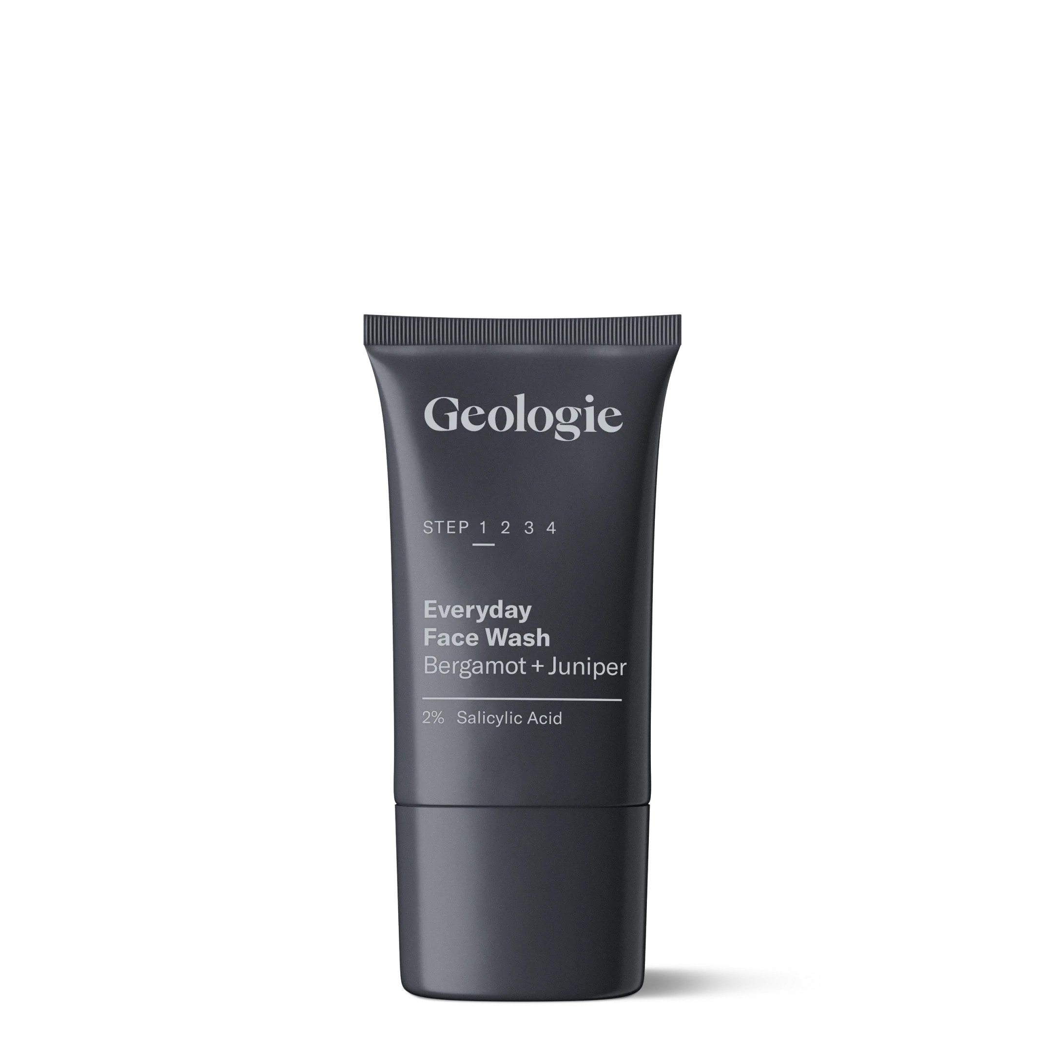 Geologie 2% Salicylic Acid Face Wash | Bergamot + Juniper Gel Cleanser for Oily, Acne-Prone Skin | Sample / Travel Size (20 ml) | Geologie