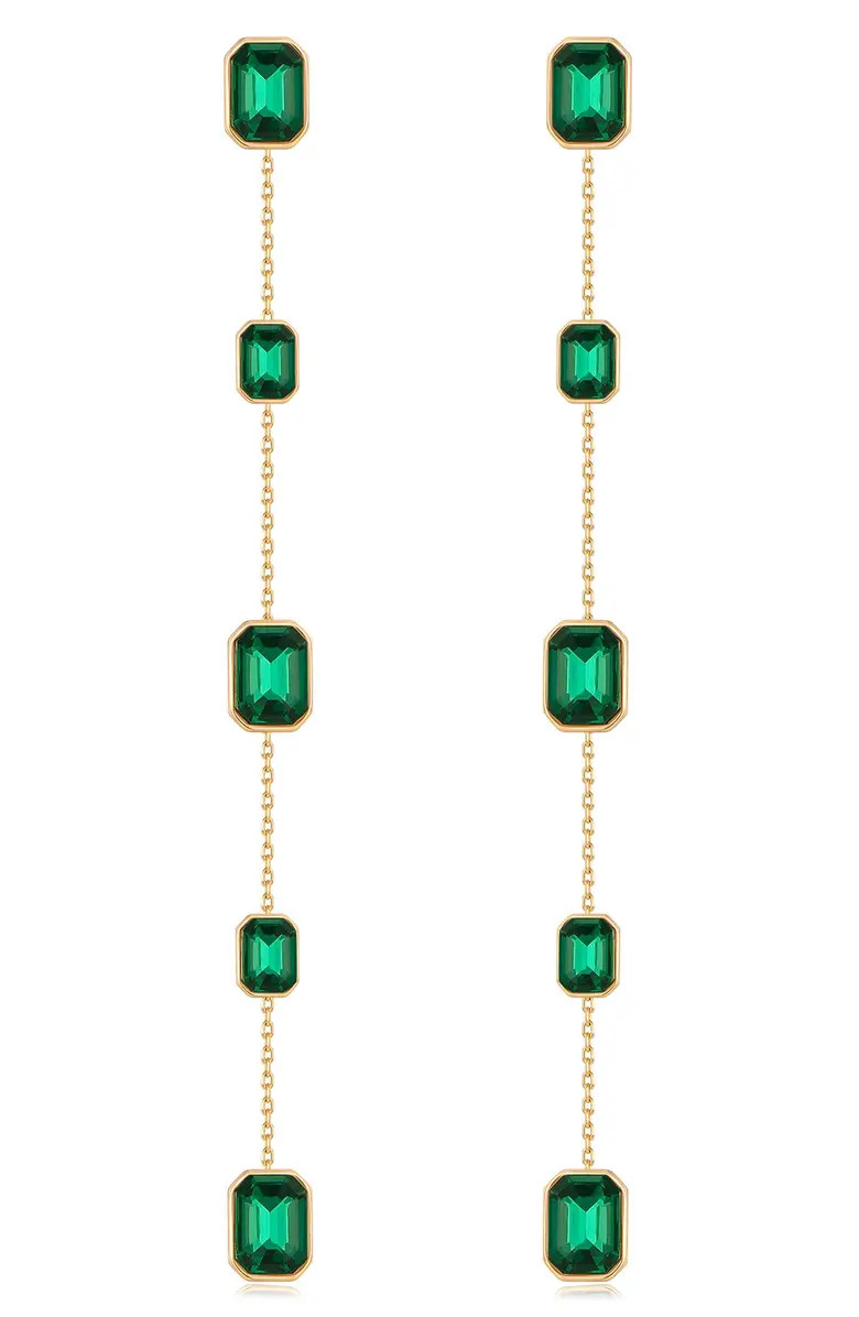 Baguette Crystal Linear Drop Earrings | Nordstrom